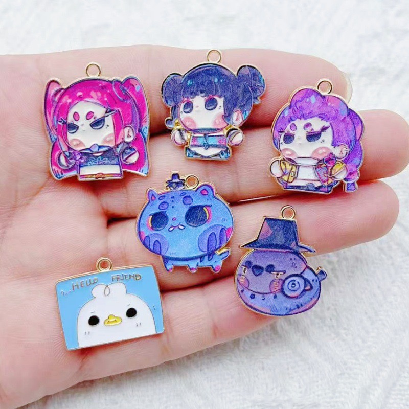 Party Games Game - 10pcs Cartoon Anime Pendant Oil Drop