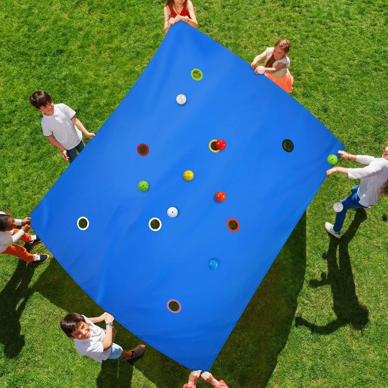 Party Games Kids Outdoor - 1PC Team Building Cooperative Hole Tarp