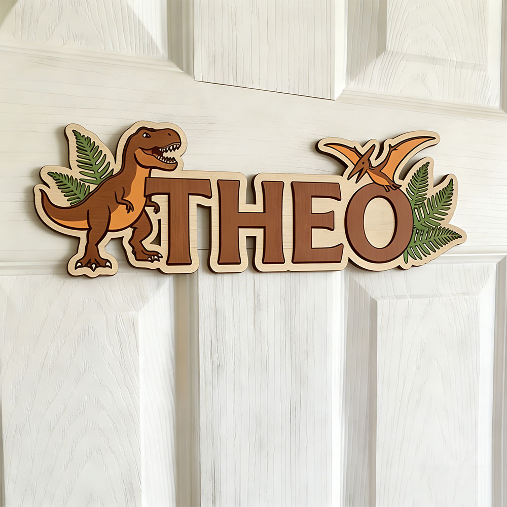 Party Games Graduation - Personalized Dinosaur Name Sign for The