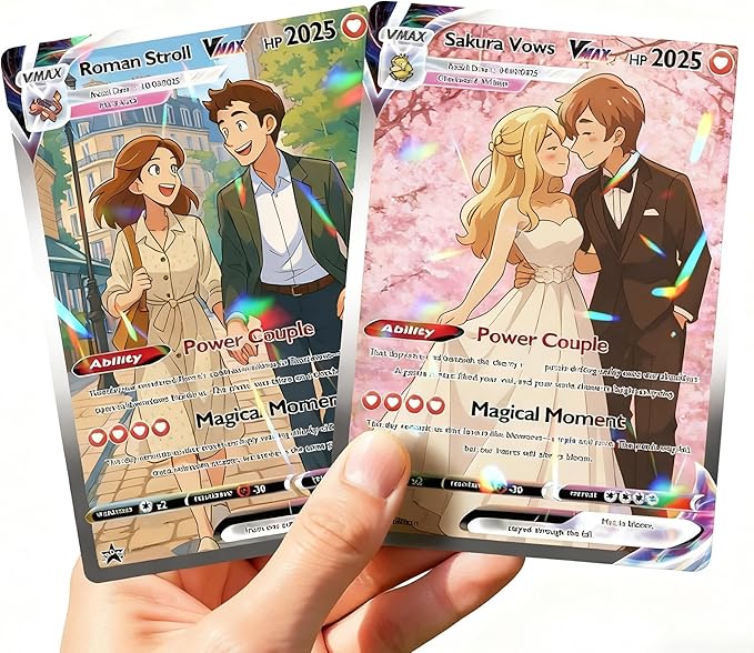 Party Games Cards - Personalized Anime Anniversary Card Custom Photo