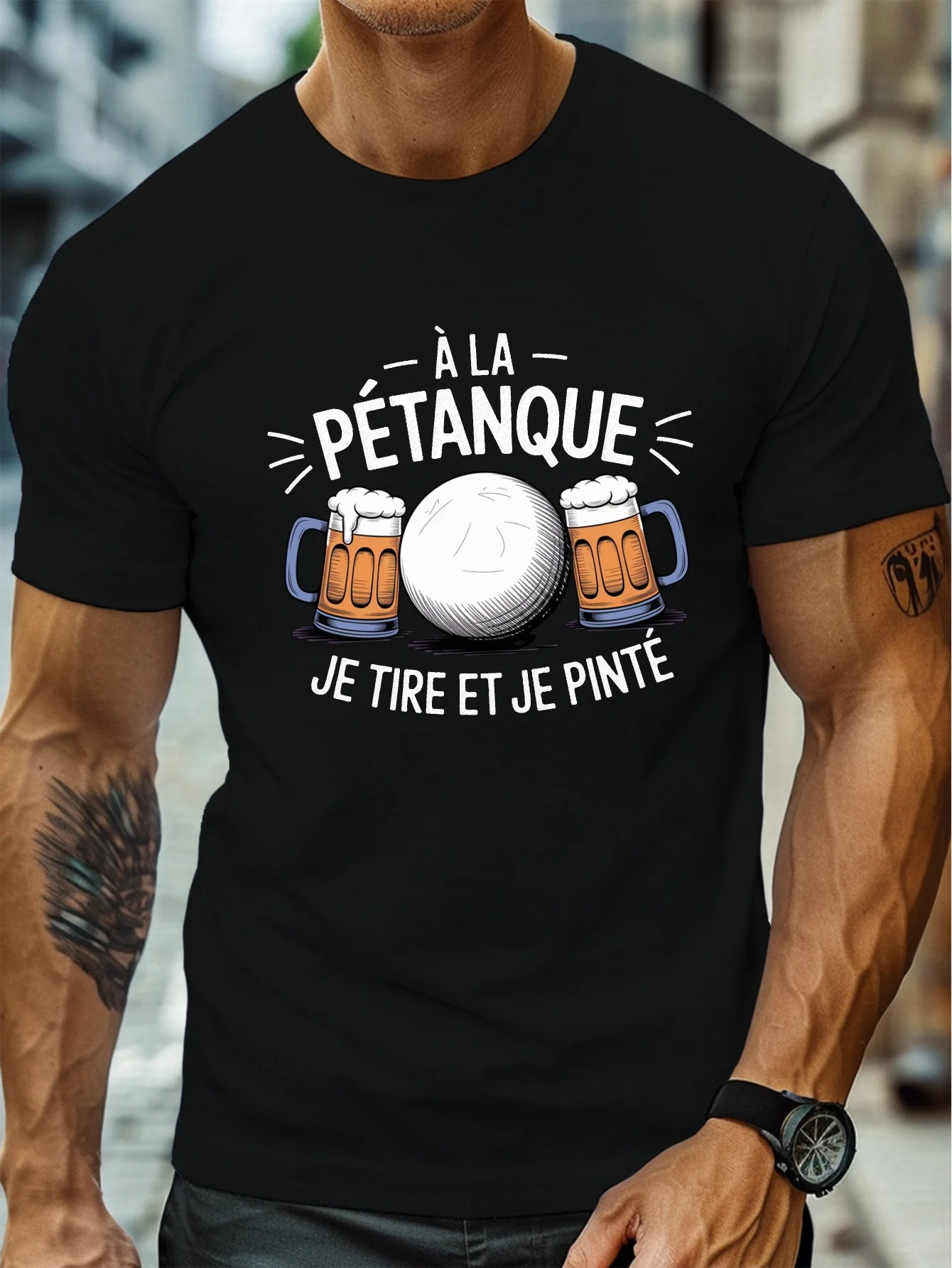 Fashion Men's Pétanque Beer Fu - Party Games Quotes Short review and price