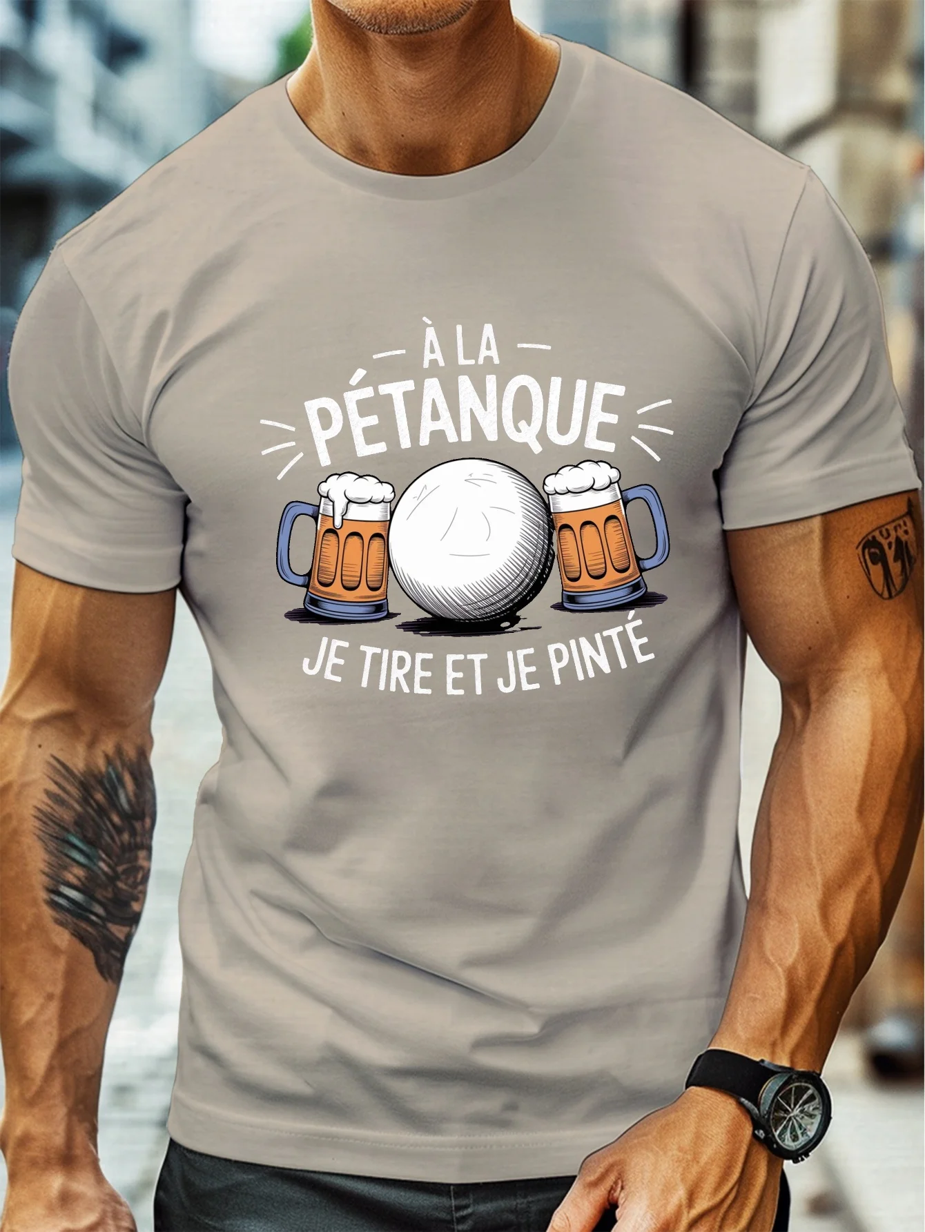 Fashion Men's Pétanque Beer Fu - Party Games Quotes Short review and price