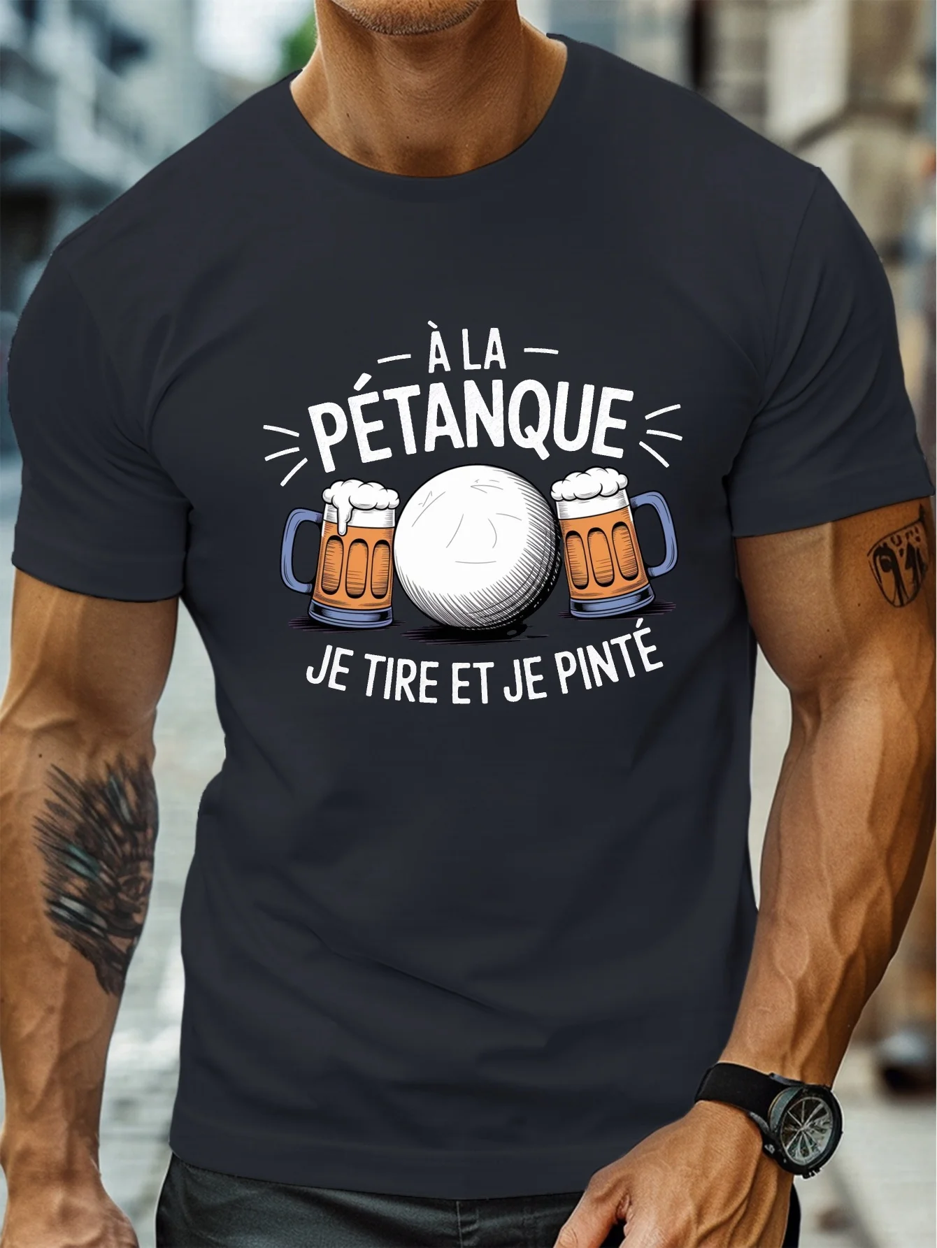 Fashion Men's Pétanque Beer Fu - Party Games Quotes Short review and price