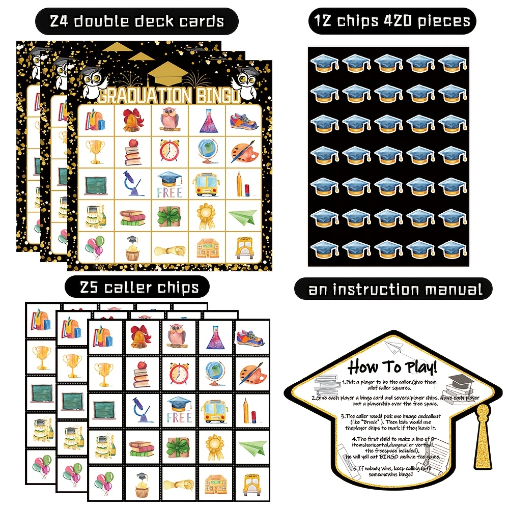 2026 Black Gold Graduation Bin - Party Games College review and price