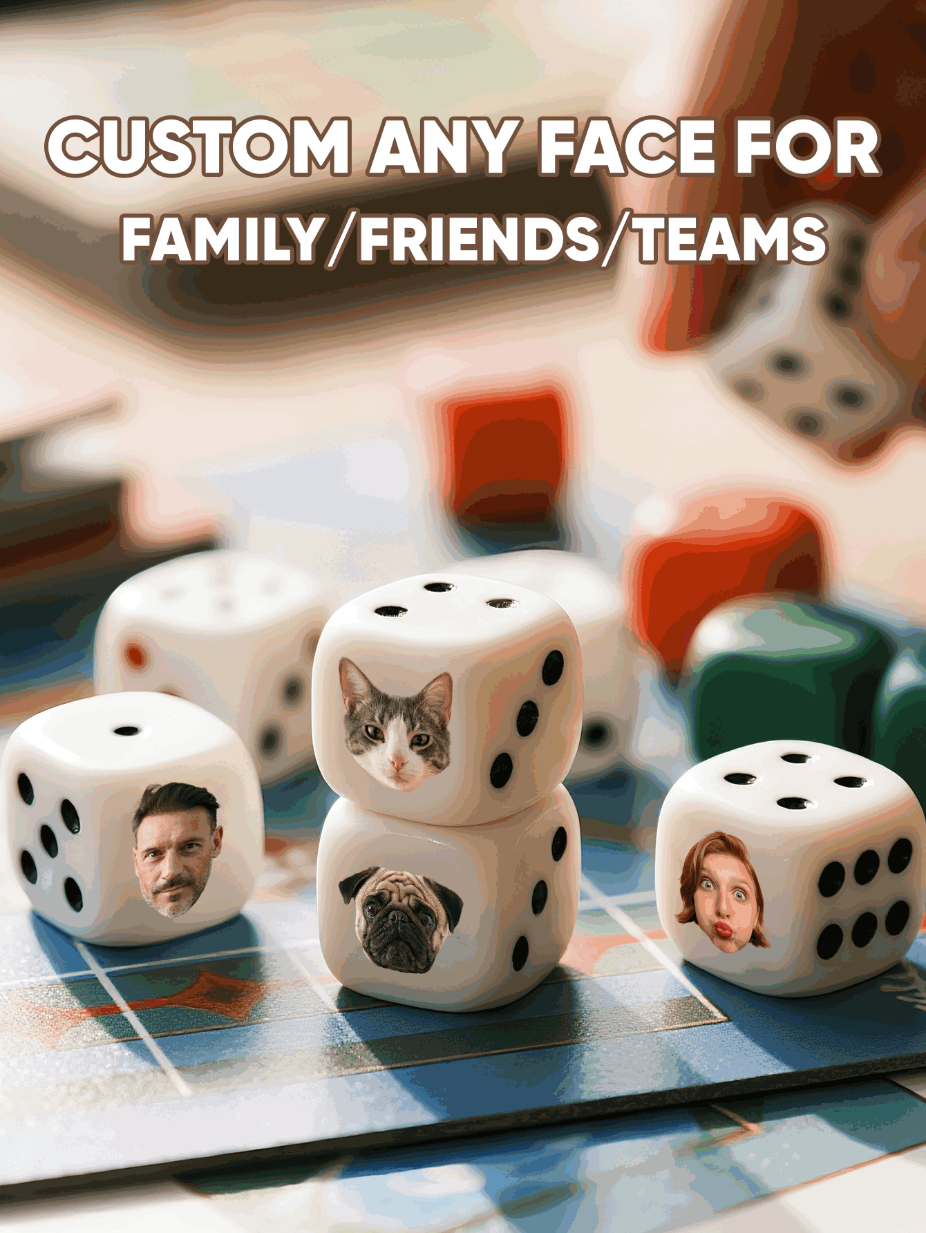 Custom Face Dice Personalized  - Party Games Graduation review and price