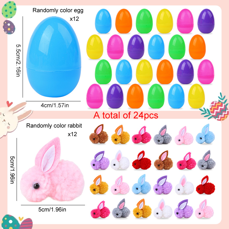 24Pcs Cute Easter Egg with Rab - Party Games Egg review and price