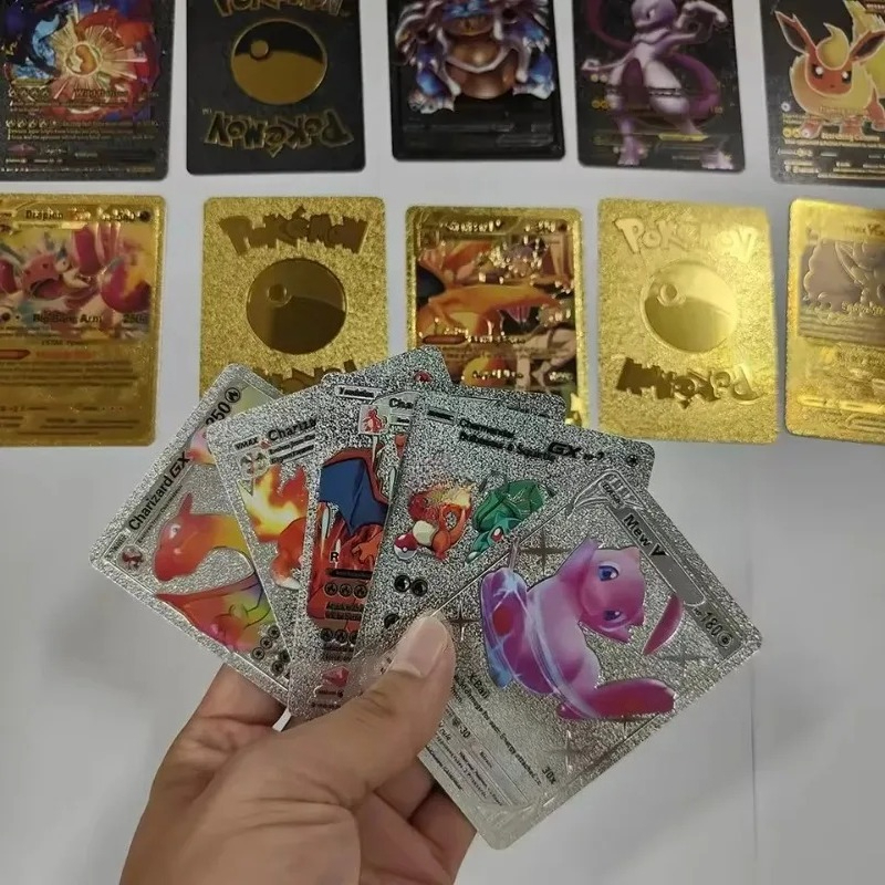 Pokémon Gold Foil Cards55PCS G - Party Games In Spanish review and price