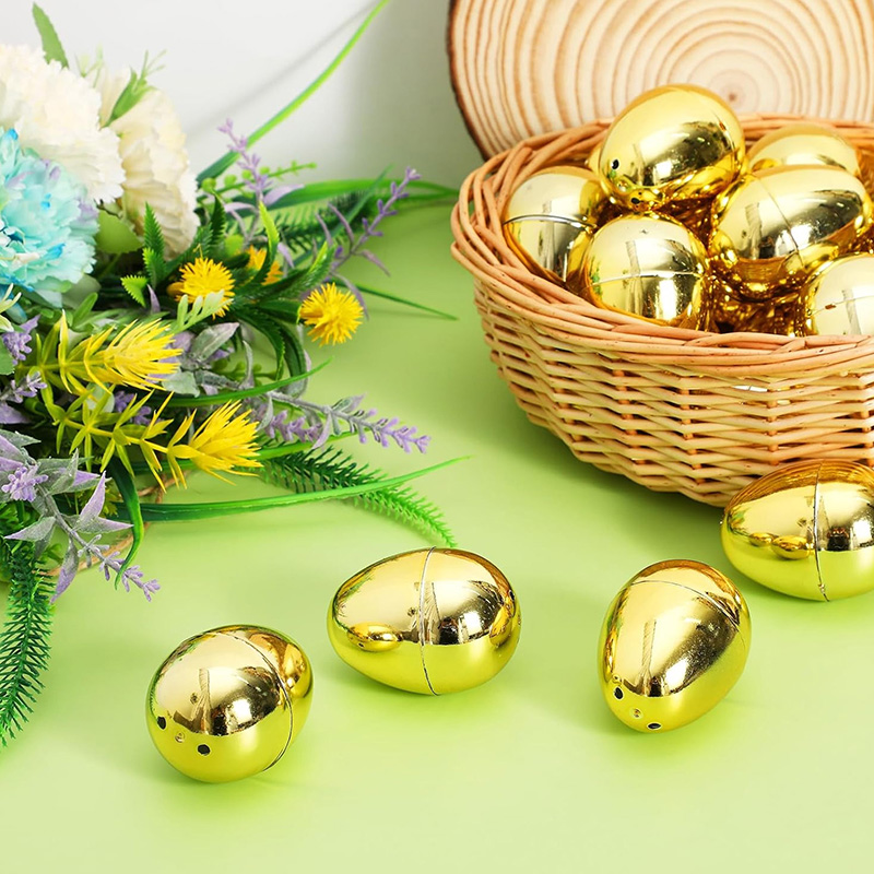6-24Pcs Golden Easter Eggs Pla - Party Games Egg review and price